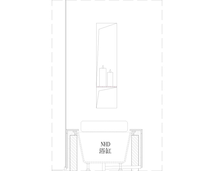 NHD-浴缸断面带壁龛